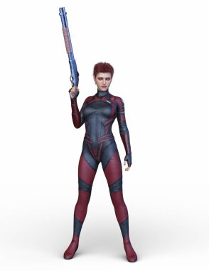 Bir siber kadının 3 boyutlu canlandırması