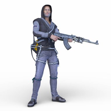 Bir savaşçının 3 boyutlu canlandırması