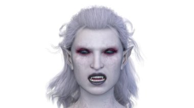 Dişi bir vampirin 3 boyutlu görüntüsü.