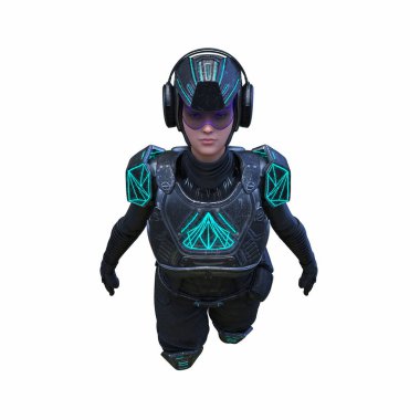 Bir siber kadının 3 boyutlu canlandırması