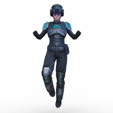 Bir siber kadının 3 boyutlu canlandırması