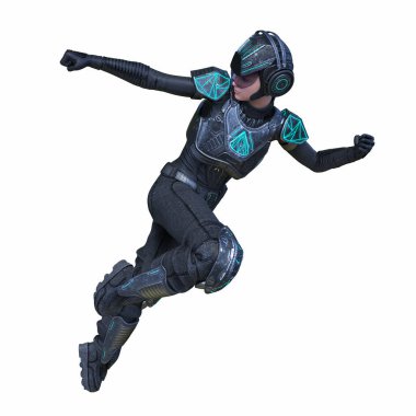 Bir siber kadının 3 boyutlu canlandırması