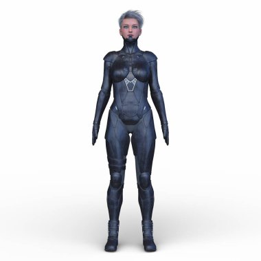 Bir siber kadının 3 boyutlu canlandırması