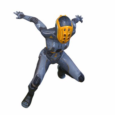 Dişi bir sayborgun 3D canlandırması