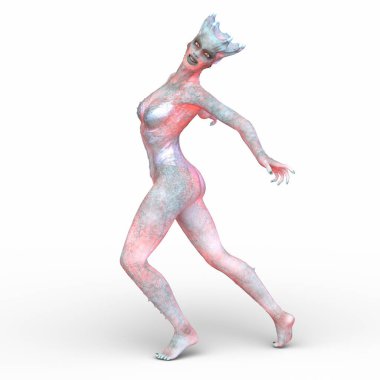 Dişi bir uzaylının 3D görüntüsü