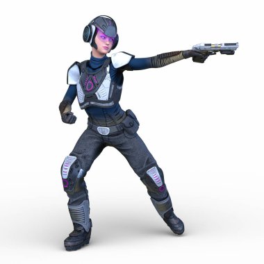 Bir siber savaşçının 3 boyutlu canlandırması