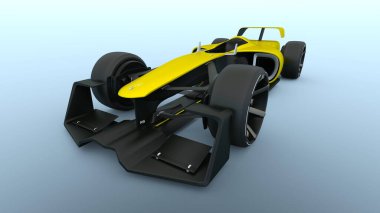 Bir yarış arabasının 3 boyutlu canlandırması