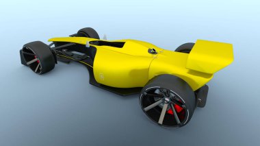 Bir yarış arabasının 3 boyutlu canlandırması