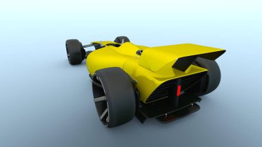 Bir yarış arabasının 3 boyutlu canlandırması