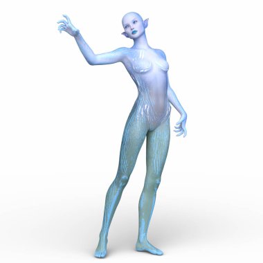 Dişi bir uzaylının 3D görüntüsü