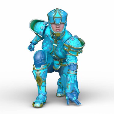 Bir siber kadının 3 boyutlu canlandırması