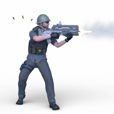 Bir savaşçının 3 boyutlu canlandırması