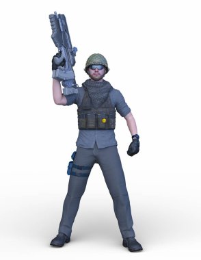 Bir savaşçının 3 boyutlu canlandırması