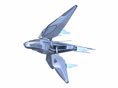 Bir uzay gemisinin 3d görüntülemesi