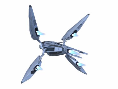 Bir uzay gemisinin 3d görüntülemesi