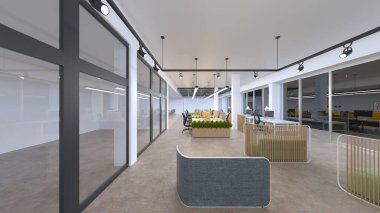 Ofis alanının 3B görüntülemesi