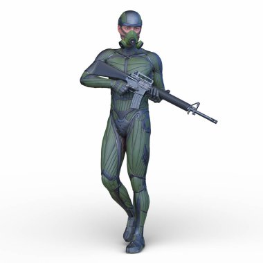 Bir siber savaşçının 3 boyutlu canlandırması