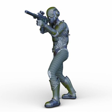 Bir siber savaşçının 3 boyutlu canlandırması