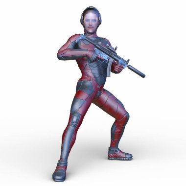 Bir siber savaşçının 3 boyutlu canlandırması