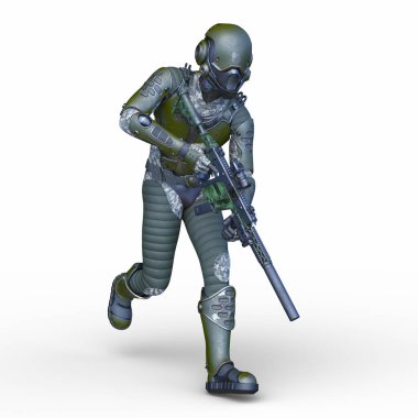 Bir siber savaşçının 3 boyutlu canlandırması