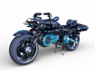 Motosikletin 3D görüntüsü