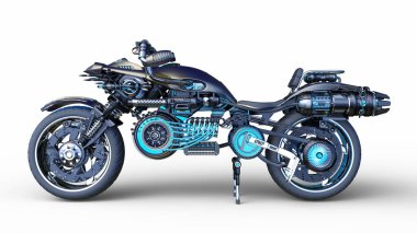 Motosikletin 3D görüntüsü