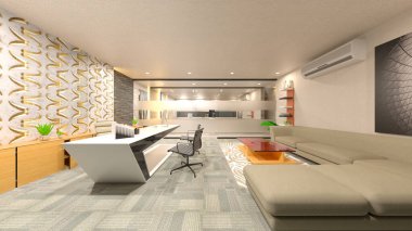 Ofis alanının 3B görüntülemesi