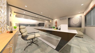 Ofis alanının 3B görüntülemesi