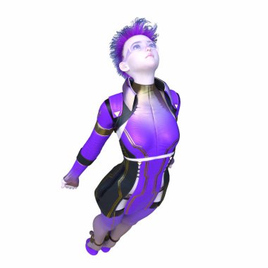 Bir siber kadının 3 boyutlu canlandırması