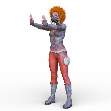 Bir siber kadının 3 boyutlu canlandırması