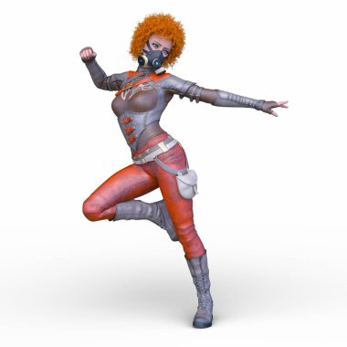 Bir siber kadının 3 boyutlu canlandırması