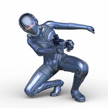 Bir siber kadının 3 boyutlu canlandırması