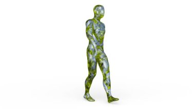 3D yürüyen bir adam görüntüsü oluşturma