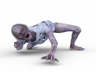 3 boyutlu dişi zombi tasviri