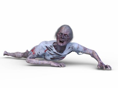 3 boyutlu dişi zombi tasviri