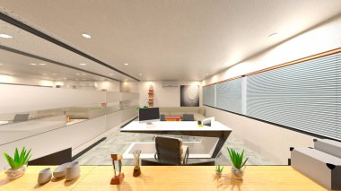 Ofis alanının 3B görüntülemesi