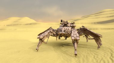Bir savaş robotunun 3 boyutlu canlandırması