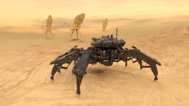 Bir savaş robotunun 3 boyutlu canlandırması