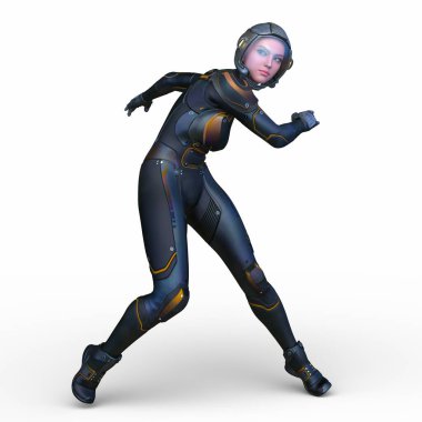 Bir siber kadının 3 boyutlu canlandırması