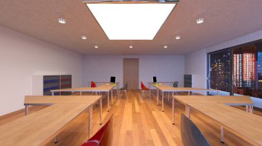 Ofis alanının 3B görüntülemesi