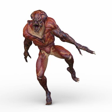 bir uzaylı 3D render