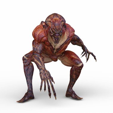 bir uzaylı 3D render