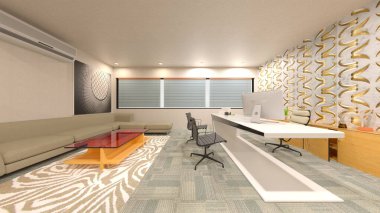 Ofis alanının 3B görüntülemesi