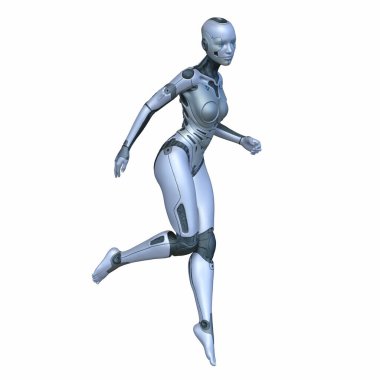 Dişi bir sayborgun 3D canlandırması