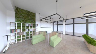 Ofis alanının 3B görüntülemesi