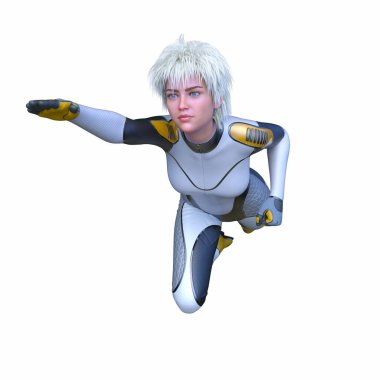 Bir siber kadının 3 boyutlu canlandırması