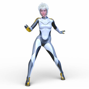 Bir siber kadının 3 boyutlu canlandırması