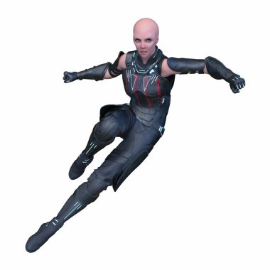 3D rendering of a female knight