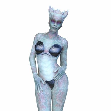Dişi bir uzaylının 3D görüntüsü