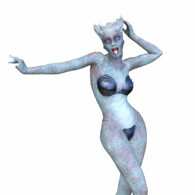 Dişi bir uzaylının 3D görüntüsü